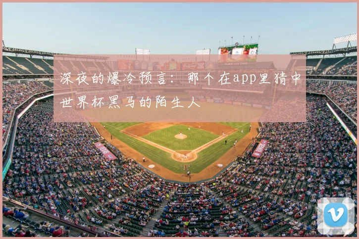 深夜的爆冷预言：那个在app里猜中世界杯黑马的陌生人